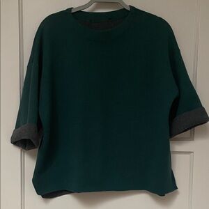 J Crew Dark Green/Gray Women's Sweater